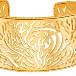 Bracelet jonc en acier doré