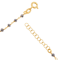 Bracelet en argent doré et pierres synthétiques