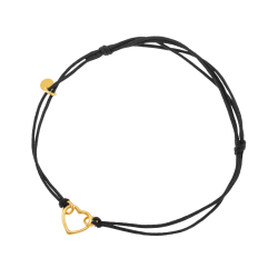 Bracelet cordon en argent doré