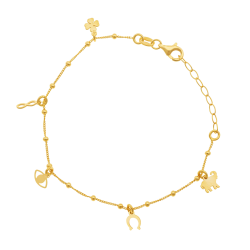 Bracelet en argent doré, pampilles