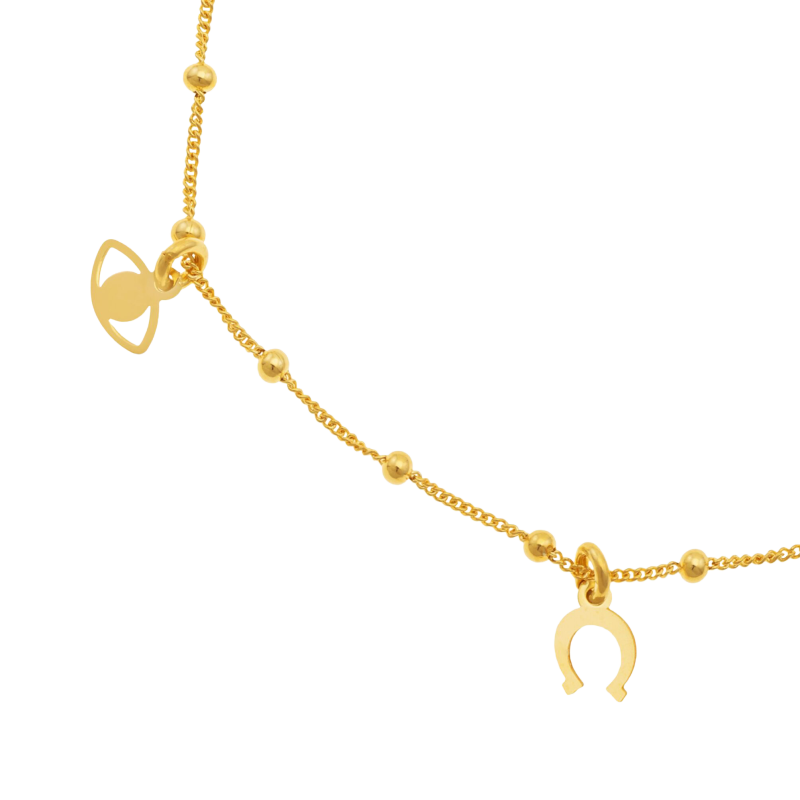 Bracelet en argent doré, pampilles