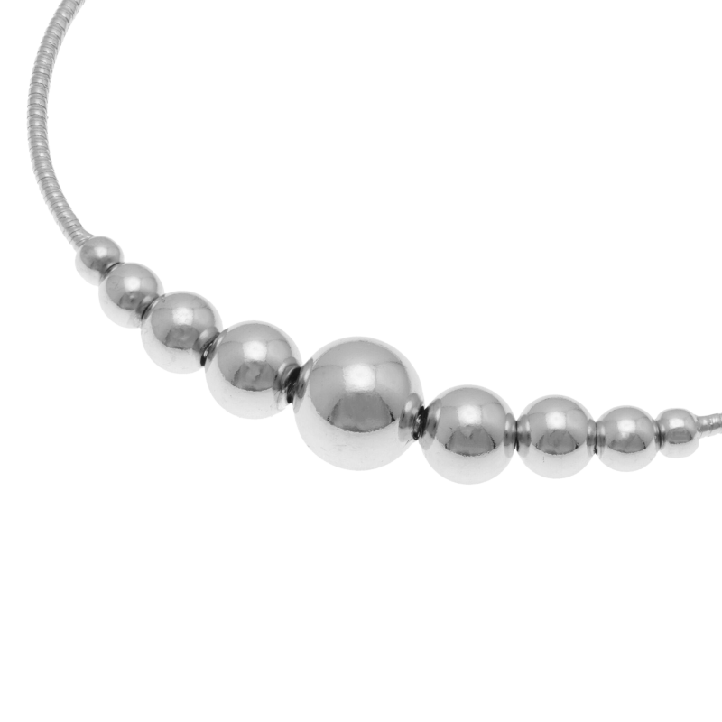 Bracelet en argent rhodié