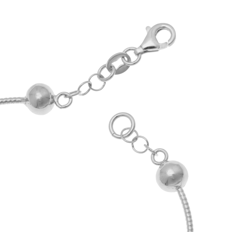 Bracelet en argent rhodié