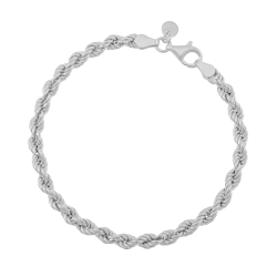 Bracelet en argent rhodié