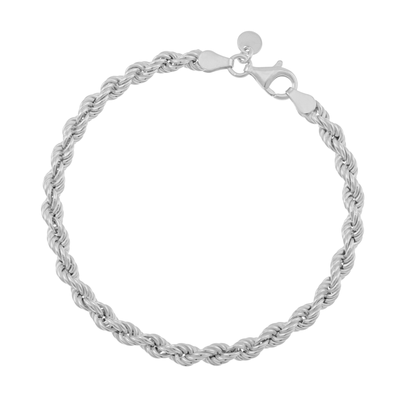 Bracelet en argent rhodié