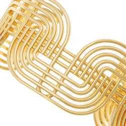 Bracelet jonc en acier doré