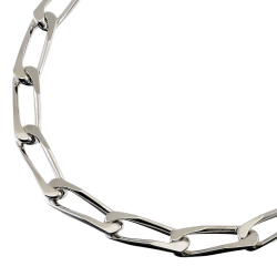 Bracelet en argent rhodié maille cheval