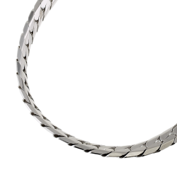 Bracelet en argent rhodié maille anglaise