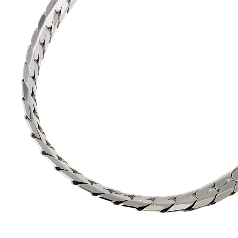 Bracelet en argent rhodié maille anglaise