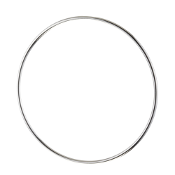 Bracelet jonc en argent rhodié fil rond 1,8 mm