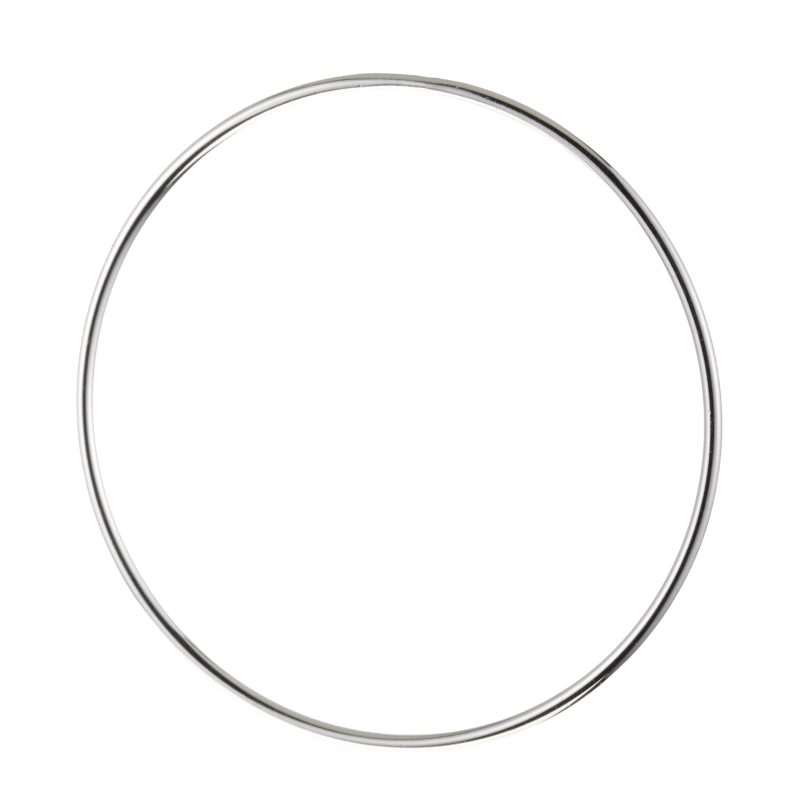 Bracelet jonc en argent rhodié fil rond 1,8 mm