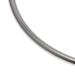Bracelet jonc en argent rhodié fil rond 2,5 mm