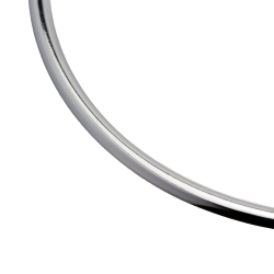 Bracelet jonc en argent rhodié fil rond 3,5 mm