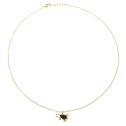 Collier en plaqué or et oxydes zirconium, scorpion