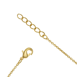 Collier en plaqué or, oxydes de zirconium et verre, capricorne