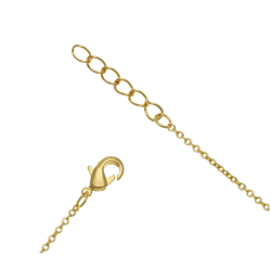 Collier en plaqué or, oxydes de zirconium et verre, verseau
