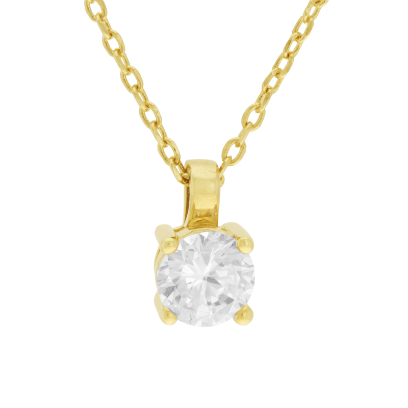 Collier en plaqué or et oxyde de zirconium