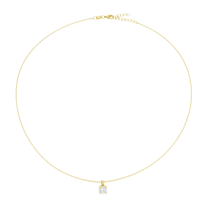 Collier en plaqué or et oxyde de zirconium
