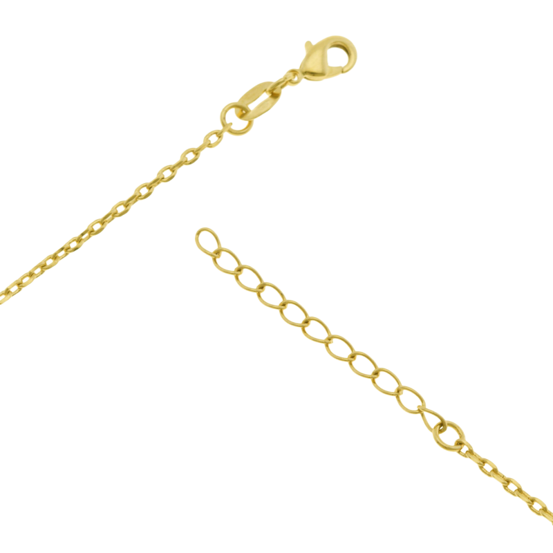Collier en plaqué or et oxydes de zirconium, gemeaux