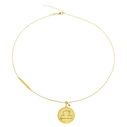 Collier en plaqué or et oxydes de zirconium, balance