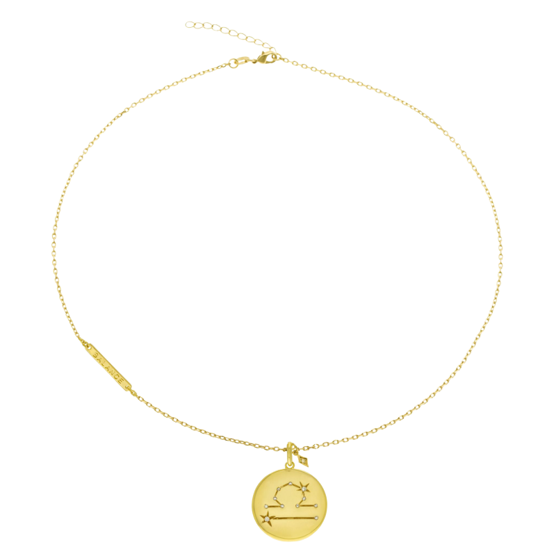 Collier en plaqué or et oxydes de zirconium, balance