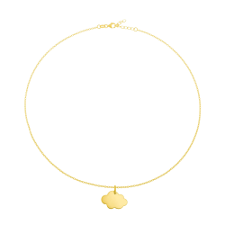 Collier en plaqué or, nuage