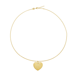 Collier en plaqué or, coeur