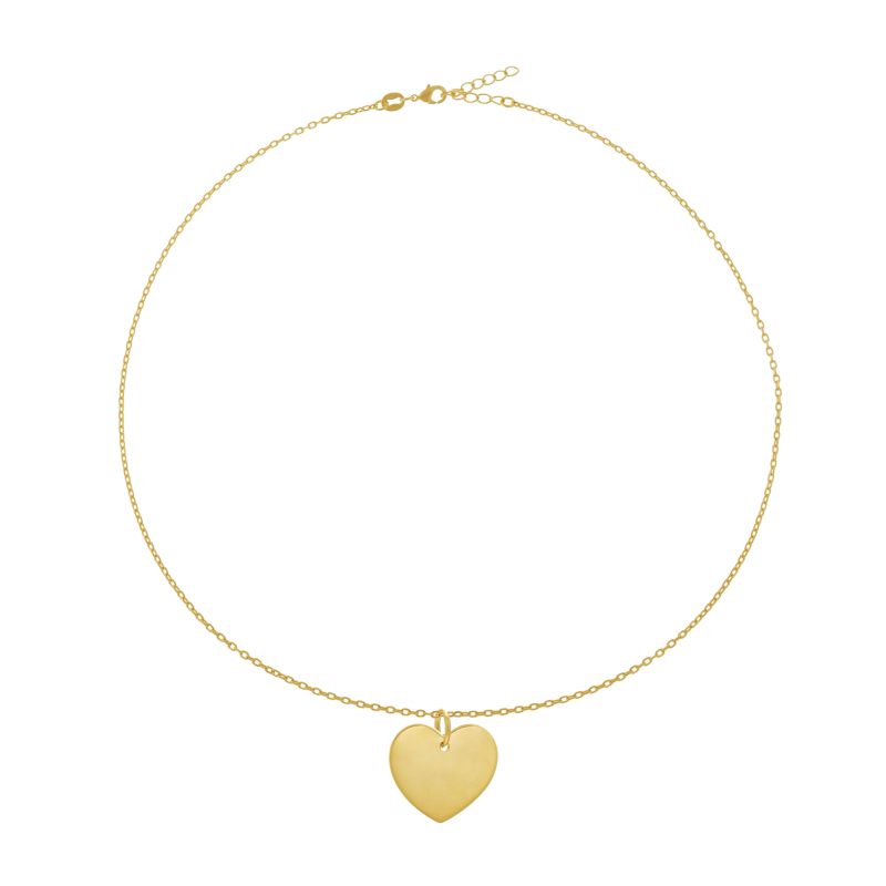 Collier en plaqué or, coeur