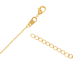 Collier en plaqué or et oxydes de zirconium, coeur