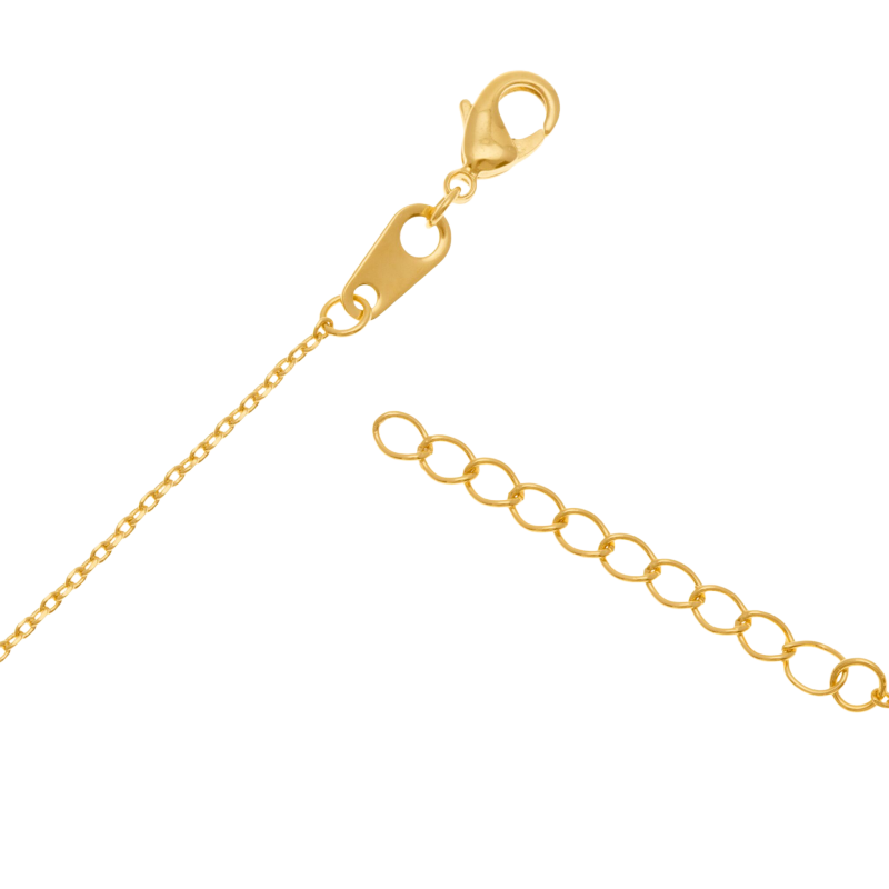 Collier en plaqué or et oxydes de zirconium, coeur