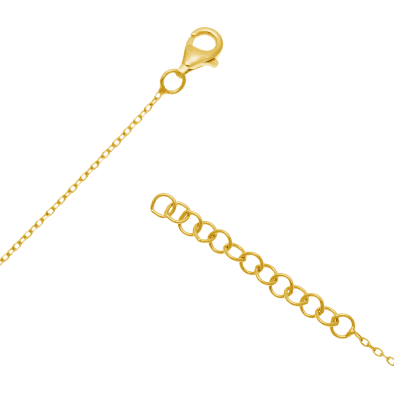Collier en plaqué or et oeil de tigre
