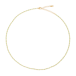 Collier en plaqué or et pierres synthétiques