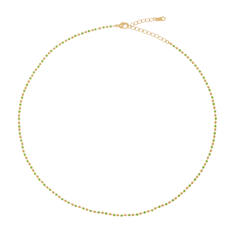 Collier en plaqué or et pierres synthétiques