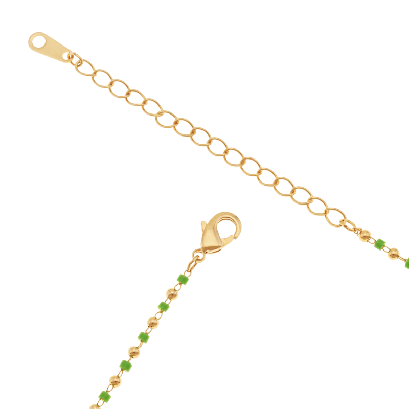 Collier en plaqué or et pierres synthétiques