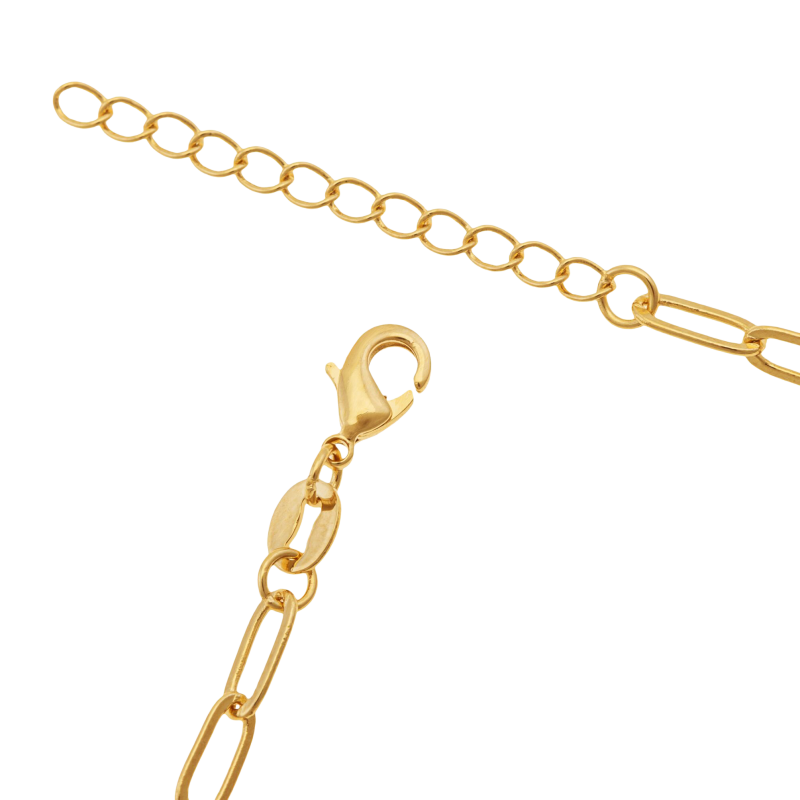 Collier en plaqué or et laque, LOVE