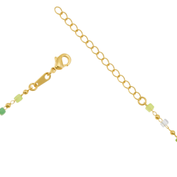 Collier en plaqué or et pierres synthétiques