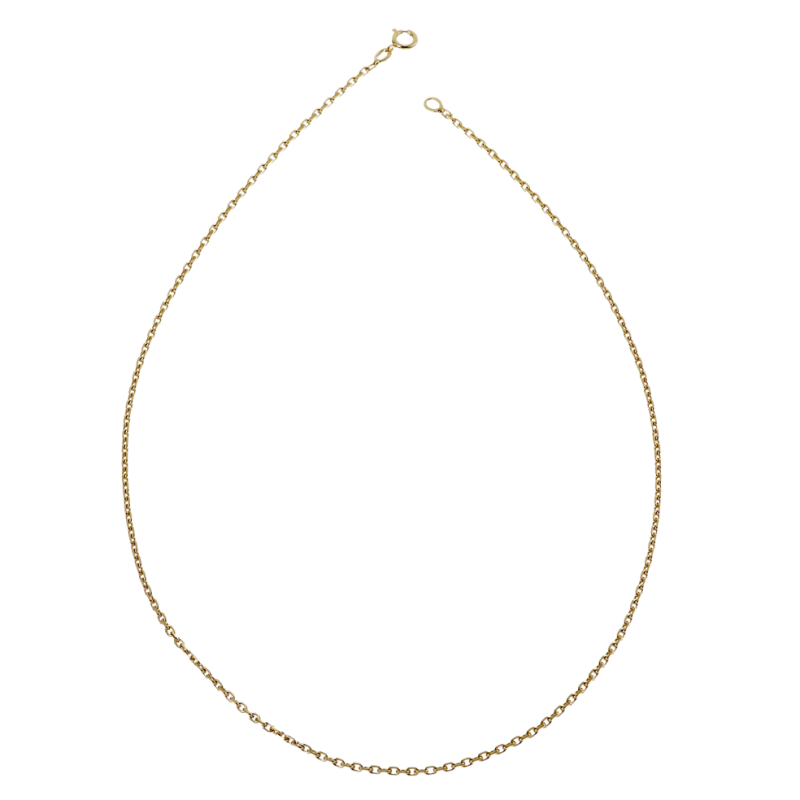 Chaine en plaqué or maille forçat