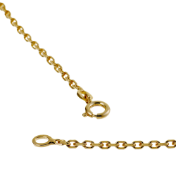 Chaine en plaqué or maille forçat