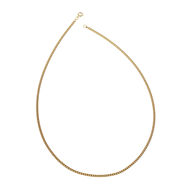 Chaine en plaqué or maille gourmette