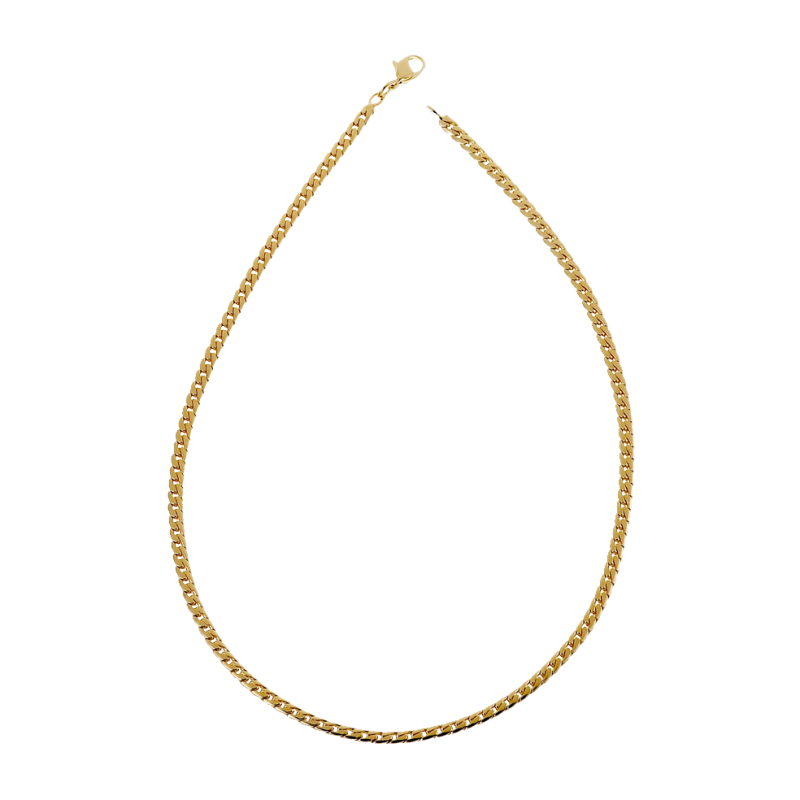Collier en plaqué or maille anglaise