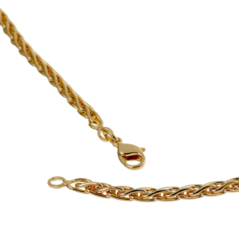 Collier en plaqué or maille palmier