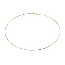 Collier câble en plaqué or
