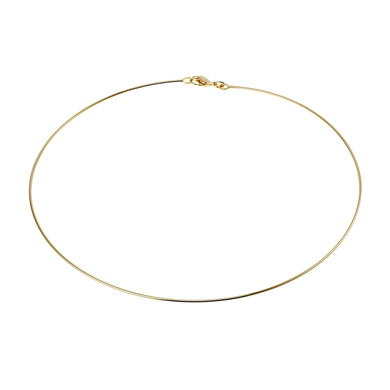 Collier câble en plaqué or