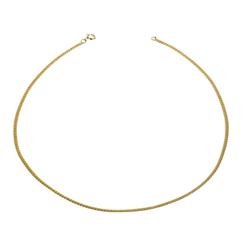 Collier en plaqué or maille anglaise
