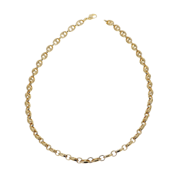 Collier en plaqué or maille grain de café