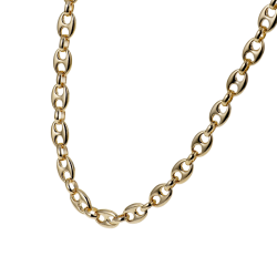Collier en plaqué or maille grain de café