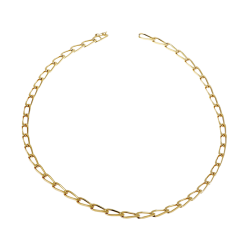 Collier en plaqué or maille cheval