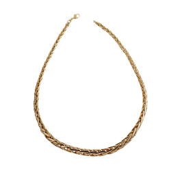 Collier en plaqué or maille palmier chutée
