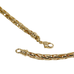 Collier en plaqué or maille palmier chutée