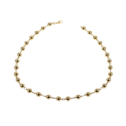 Collier en plaqué or boules